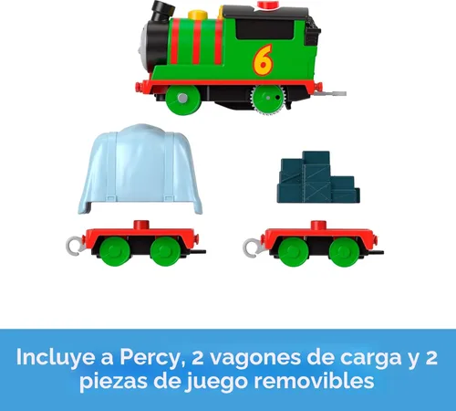 Miniatura 5 de Thomas & Friends Tren de Juguete Motorizado Talking Percy Locomotora Alimentada por Batería con Sonidos y Frases para Juego Simbólico para Niños