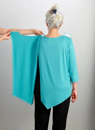 Miniatura 6 de Top con dobladillo asimétrico adaptativo y espalda abierta para mujer
