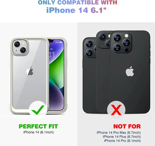 Miniatura 504 de Diaclara Funda diseñada para iPhone 16, mejorada [protección completa de la cámara], carcasa resistente de cuerpo completo con protector de pantalla