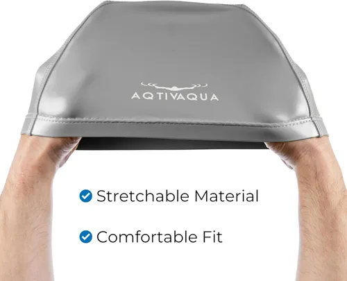 Miniatura 7 de Gorro de natación de Spandex con capa protectora/ Gorro de natación cómodo para mujeres, hombres, adultos y niños Plata - Tamaño adulto