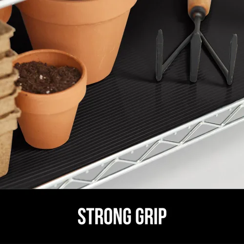 Miniatura 3 de GORILLA GRIP DuraGuard Forro para Estantes, Forros de Gabinete No Adhesivos para Cajones de Cocina, Estantes, Refrigerador, Almacenamiento de Ónix