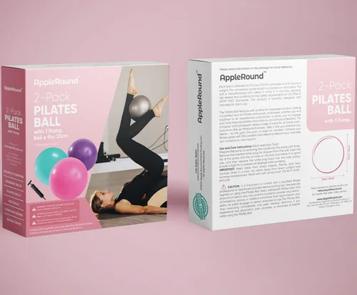 Miniatura 6 de AppleRound Exercise Ball with Pump, 9-Inch Small for Pilates, Yoga, Core Stability - Choose: [Pack of 1 Ball + 1 Pump] or [Pack of 2 Balls + 1 Pump]