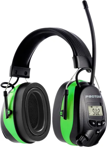 Miniatura 10 de Bluetooth 5.4 AM/FM Radio Hearing Protection Earmuff, 25dB NRR Rechargeable for Mowing, Construction, Chainsaw