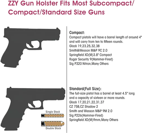 Miniatura 4 de Funda de pistola para mujeres/hombres, fundas IWB universales para transporte oculto, fundas de pistola diestra/siniestra, compatibles con S&W M&P