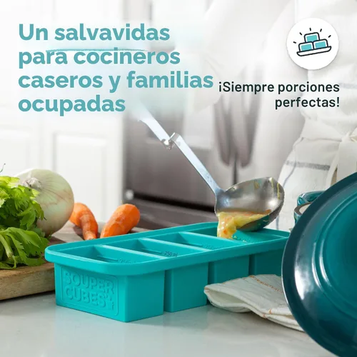 Miniatura 4 de Souper Cubes - Moldes de silicona para congelador de 1 taza - Cubos de sopa perfectos para congelar caldo, arroz, sobras y más - Bandejas