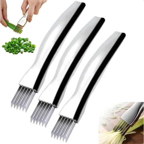 Miniatura 7 de Shred Silk The Knife, Cortador de Cebolla Verde Actualización 2025 de Acero Inoxidable Herramienta de Cocina para Cortar Verduras Cebolla Ajo