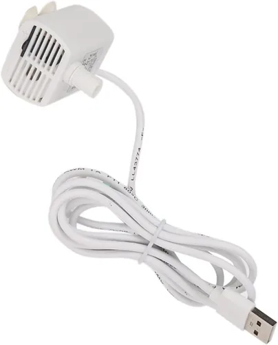 Miniatura 4 de USB mini sumergible, bajo ruido ahorro de energía de alta elevación, con fuente de alimentación de 3.5-9V CC, para peces acuario dispensador de agua