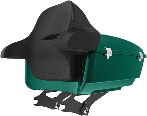 Miniatura 2 de King Tour Pack para Harley Alpine Green, cierre de paquete turístico, portaequipajes superior, soporte de montaje negro, placa de metal para Harley