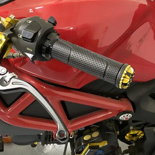 Miniatura 3 de Agarradera de aleación de aluminio, 1 par de agarres universales para manillar de motocicleta, antideslizantes para manillar de diámetro de 0.8