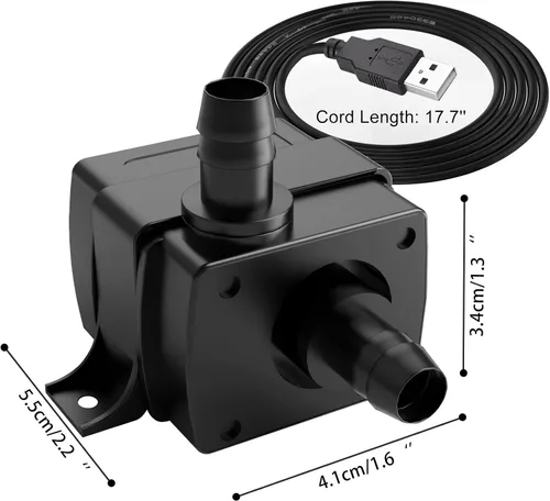 Miniatura 2 de Mini bomba de agua sumergible, bomba de fuente USB silenciosa, bomba de fuente eléctrica sin escobillas, potentes bombas de agua para acuario