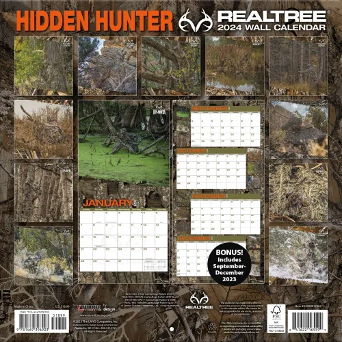 Miniatura 2 de TURNER LICENSING Realtree Hidden Hunter - Calendario de pared de 12 x 12 pulgadas (24998012062)