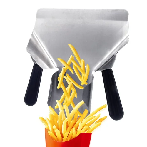 Miniatura 5 de MIZORLIE Cuchara de palomitas de maíz de acero inoxidable, herramienta de llenado fácil y rápido para bolsas y cajas, gran utilidad para aperitivos