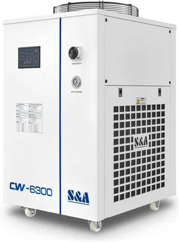 S&A Enfriador de agua industrial genuino CW-6300EN para tubo láser de CO2, husillo CNC, láser semiconductor, láser de estado sólido