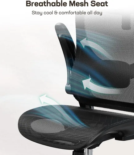 Miniatura 3 de Marsail Silla de Oficina Ergonómica de Malla con Respaldo Alto, Silla de Escritorio para Oficina en Casa con Soporte Lumbar Adaptativo