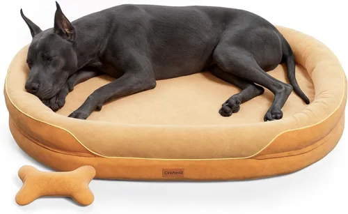 Miniatura 9 de CWAWZ Cama ortopédica XL para perro, cama extragrande para perros, sofá para perros de gran tamaño con refuerzos envolventes completos, cama Gris
