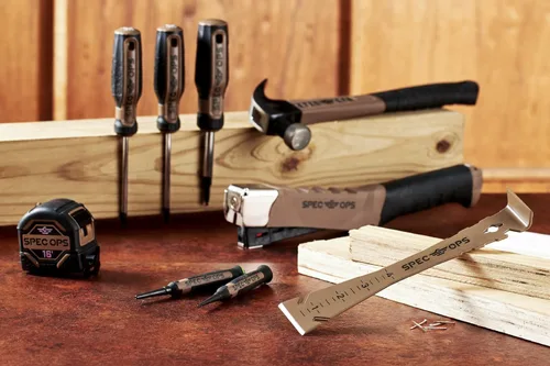 Miniatura 7 de Spec Ops Tools - Barra de Palanca de 9.5 Pulgadas, Barra de Palanca, Acero de Resorte de Alto Carbono, Regla Integrada y Barra de Palanca, Bordes