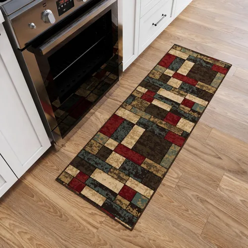 Miniatura 48 de Ottomanson Alfombras de 5 x 6 pies 6 pulgadas para sala de estar, alfombra de área para dormitorio, antideslizante, duradera y grande para zonas