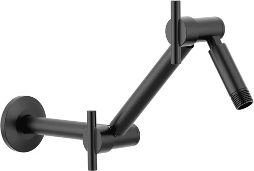 Moen Brazo de ducha ajustable giratorio negro mate, S116BL, 16 Mate negro
