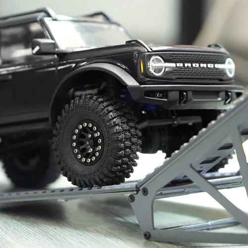 Miniatura 6 de INJORA 1.0 Rueda Beadlock S5 Neumáticos Crawler Super Blandos y Adhesivos para TRX4M Axial AX24 SCX24 FCX24 Enduro24 Upgrade, 57 * 22mm (Negro)
