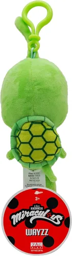 Miniatura 2 de Miraculous Ladybug Kwami - Llaveros de mochila Lifesize de 5 pulgadas, juguetes de clip de Wayzz The Turtle - Accesorios portátiles de mariquita