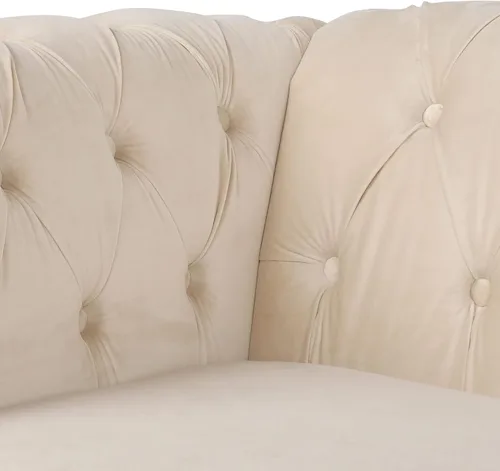 Miniatura 5 de RARZOE Chesterfield - Sillas contemporáneas de terciopelo Chesterfield, silla de club de terciopelo, silla Chesterfield con brazos enrollados