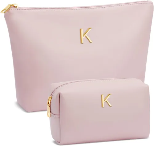 Miniatura 50 de Regalos para mujeres Juego de bolsa de maquillaje inicial para niñas, regalos personalizados para dama de honor, amiga, graduación, profesora
