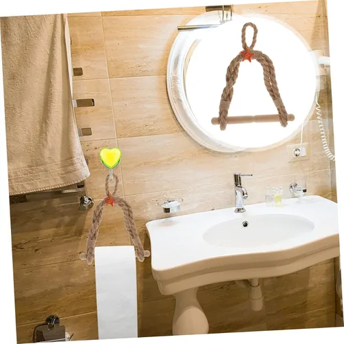 Miniatura 8 de Soporte para rollo de papel de cuerda náutica, decoración de baño rústico, soporte para papel higiénico con tema oceá