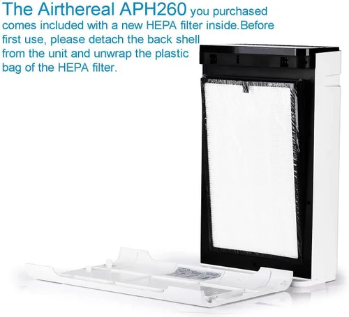 Miniatura 3 de Airthereal Filtro HEPA de repuesto para purificador de aire Pure Morning APH260 (paquete de 1)