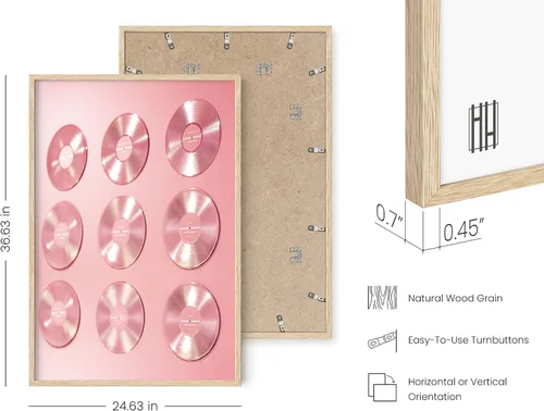 Miniatura 3 de HAUS AND HUES Registros para Pared Estética CDs Rosa - Póster para Decoración de Habitación Estética Rosa Claro de los 90s Pósteres VSCO para CD rosa