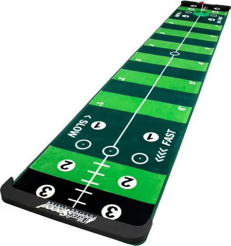 ProActive Sports, Sistema de putting VariSpeed, 10 pies, imita el verde de putting real, cargado con taladros, ayuda de entrenamiento para