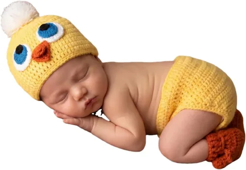 Miniatura 12 de Accesorios de fotografía para bebés recién nacidos, accesorios para sesión de fotos, trajes de ganchillo de punto unisex lindo sombrero pantalones