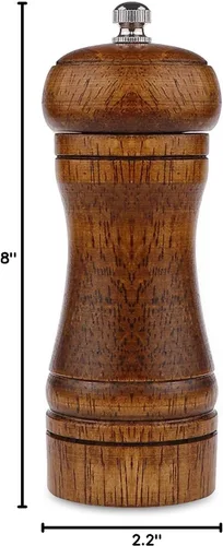 Miniatura 7 de Molinillo de pimienta – Molinillo de pimienta de 5 pulgadas, molinillo de pimienta recargable, juego de molinillo de sal y pimienta de roble