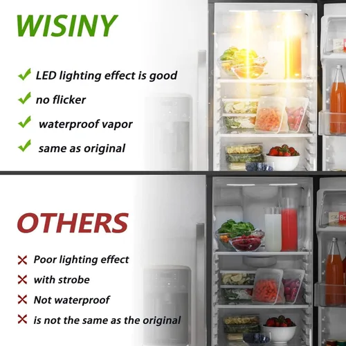 Miniatura 4 de WISINY WR55X26671 Bombilla LED para refrigeradores GE Foco LED para refrigerador LED y reemplazo de luz LED para refrigerador GE Reemplaza