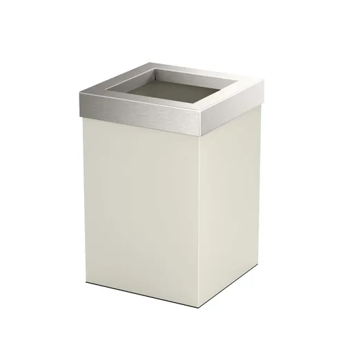 Miniatura 8 de Gatco Papelera Moderna Cuadrada, Combo Negro Mate y Latón Cepillado - Papelera de Acero Inoxidable con Tapa Extraíble, Resistente a Fugas, Capacidad