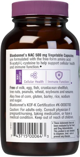 Miniatura 3 de Bluebonnet Cápsulas de vitamina NAC de 500 mg, 60