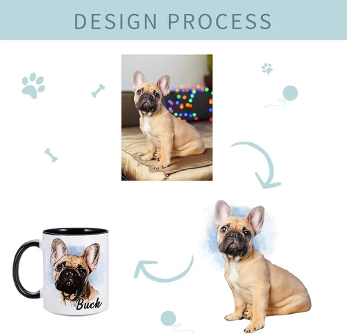 Miniatura 5 de Taza personalizada, taza de café personalizada para mascotas, tazas de fotos de perros, taza de café para amantes de los perros, taza de café