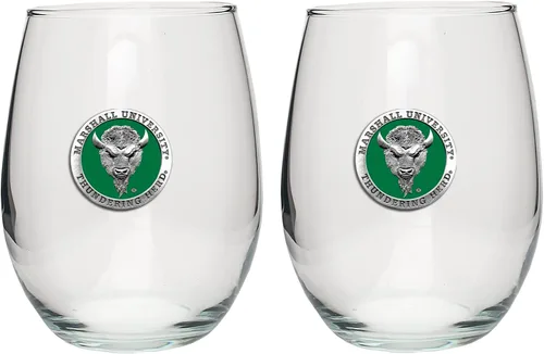 Miniatura 13 de Heritage Pewter Irish Fighter - Copas de vidrio sin tallo, juego de 2, copas de vino de copa de 15 onzas, vidrio de peltre elaborado por expertos