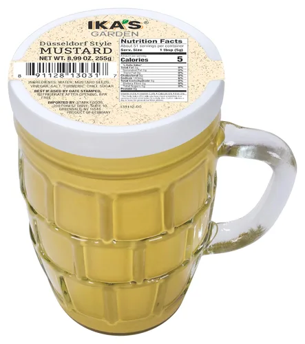 Miniatura 9 de Ika's Garden Mostaza estilo Düsseldorf – Mostaza alemana suave y picante en taza de cerveza reutilizable, 8.99 oz – Tarro sin BPA, producto