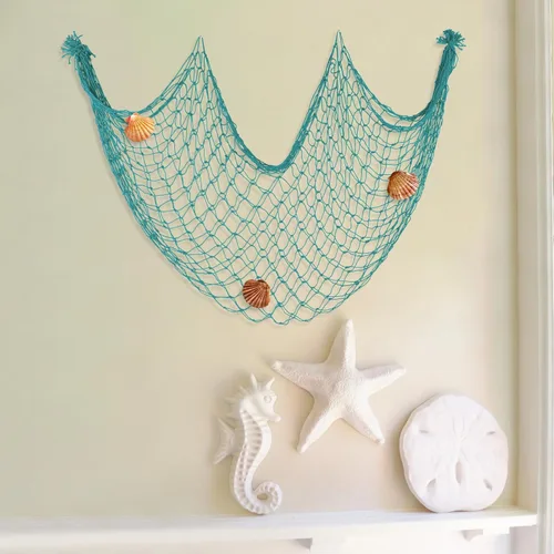 Miniatura 4 de Paquete de 2 Decoraciones de Red de Pesca para Fiesta Aguamarina