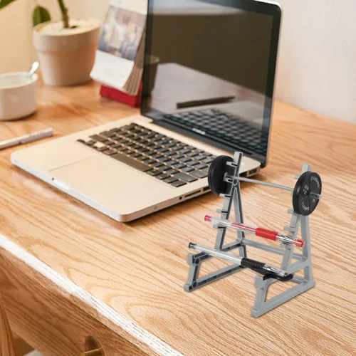 Miniatura 8 de Soporte para Barra de Halterofilia Porta Lápices, Soporte para Barra de Sentadillas Porta Lápices para Entusiastas del Fitness y Fans