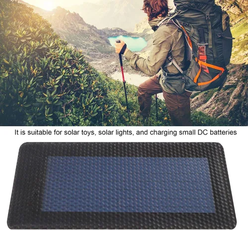 Miniatura 3 de Plplaaoo Panel solar de silicio amorfo flexible, módulo solar de película fina de 2 V 0.3 W para proyectos de bricolaje - Mini células solares