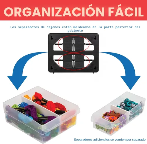 Miniatura 5 de Akro-Mils 10116 16 piezas de plástico de herramientas de almacenamiento y Gabinete para manualidades cajón, 10.5 pulgadas x 8.5 pulgadas x 6.5