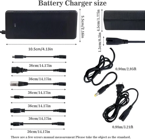 Miniatura 3 de Cargador rápido de 29.4V 2A 7 en 1 enchufes universales para baterías de iones de litio de 24V 25.2V 25.6V 25.9V, repuesto para maquinilla