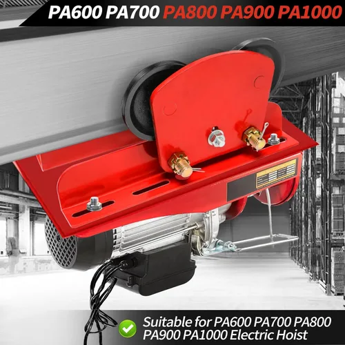 Miniatura 4 de Carro manual de polipasto eléctrico, 1 tonelada de alta resistencia de 2200 libras de capacidad de 2.68 a 4.33 pulgadas, brida ajustable para PA600