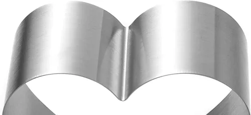 Miniatura 2 de Siking Molde de acero inoxidable de 4/6/8 pulgadas para pastel de corazón, molde para panqueques, para ensalada de queso musgo, ensalada, bola