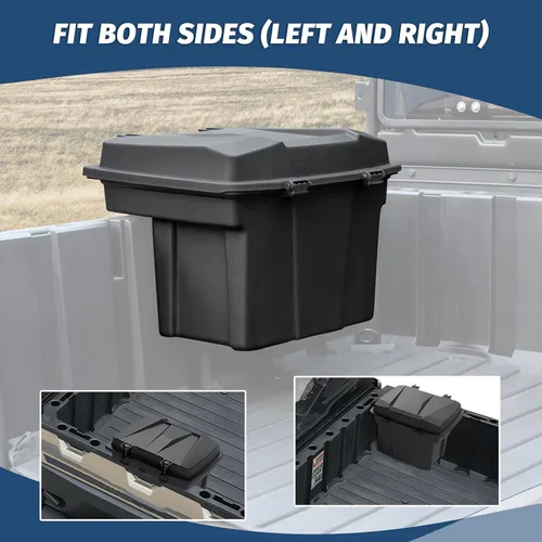 Miniatura 5 de SAUTVS Caja de carga UTV de 21L para Polaris Ranger 1000 900 570 500, caja de almacenamiento extraíble para cama trasera Polaris Ranger XP 1000 900