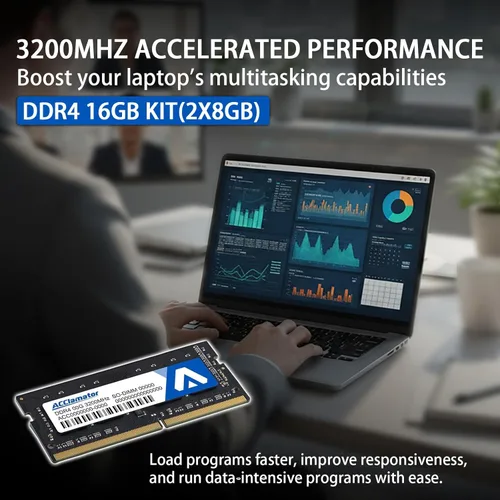 Miniatura 3 de Acclamator DDR4 RAM 16GB Kit (2x8GB) 3200MHz PC4-25600 CL22 1.2V Unbuffered Non-ECC SODIMM 260-Pin Laptop PC Computadora Módulo de memoria RAM
