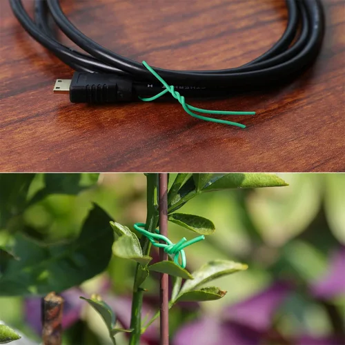 Miniatura 3 de Tangyinrd 200 piezas de 6 pulgadas de amarre de jardín, amarres de torsión redondos de plástico para plantas, vides y cordones de envoltura