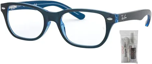 Miniatura 2 de Ray-Ban Junior RY1555 - Lentes graduados cuadrados para niños y niñas + paquete con kit de diseño iWear