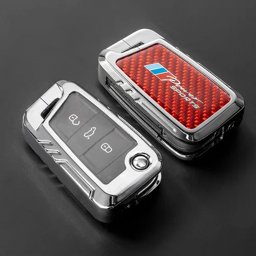 Miniatura 13 de Funda para llavero BMW con llavero, fibra de carbono real, protección de aleación de zinc, compatible con BMW 1 3 4 5 6 7 Series X1 X3 X4 M5 M6 GT3